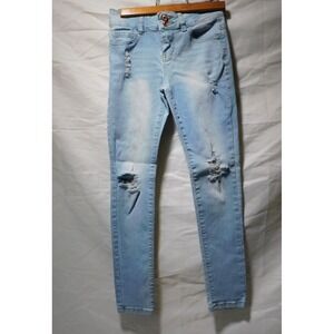 Youth Girls Denim Diva Jeans Pants‎ Size 12 Distressed Ankle